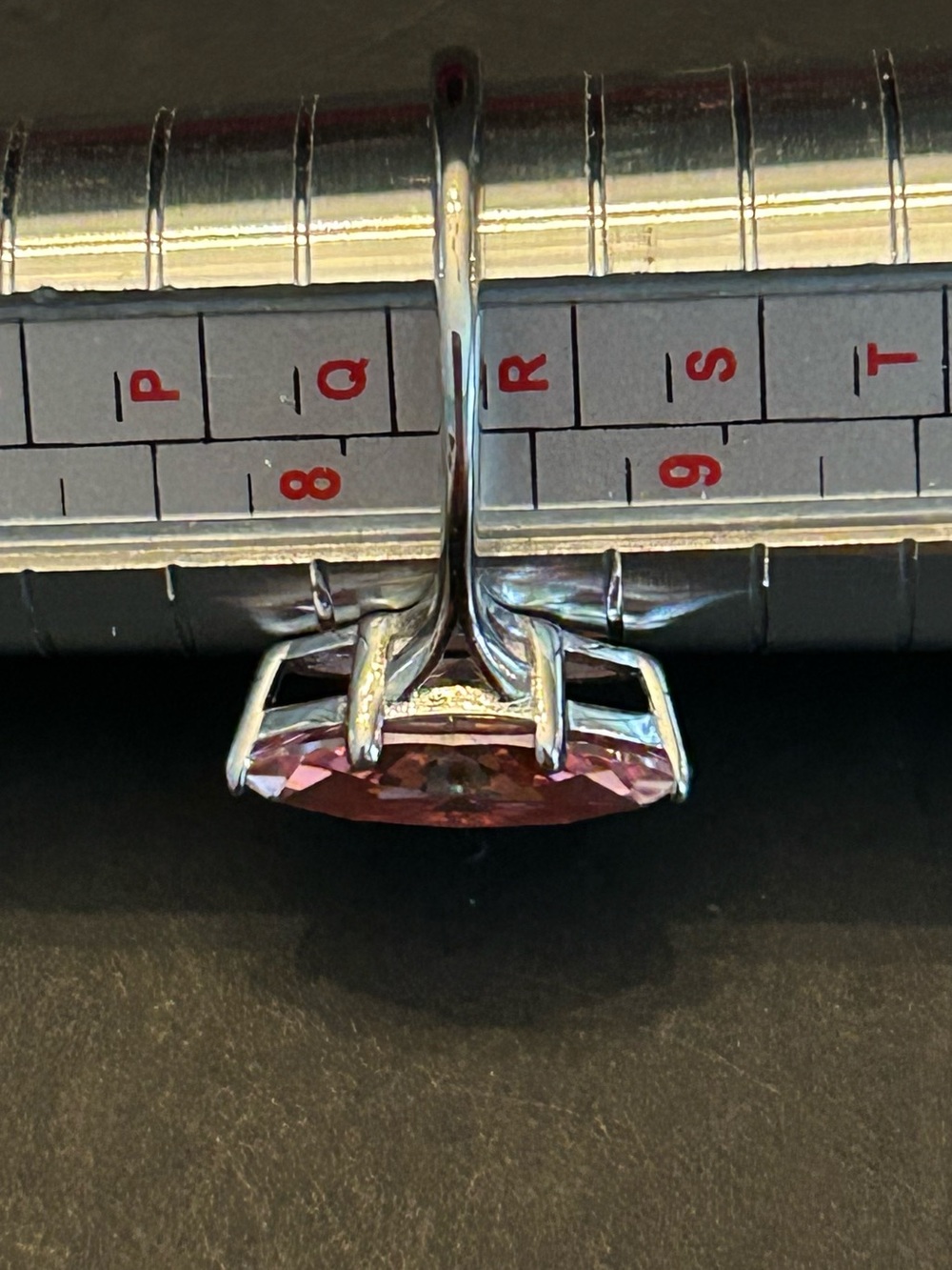 2.00CTW Pink Marquis Moissanite Solitaire Ring in 925 Sterling Silver Setting - Picture 6 of 9